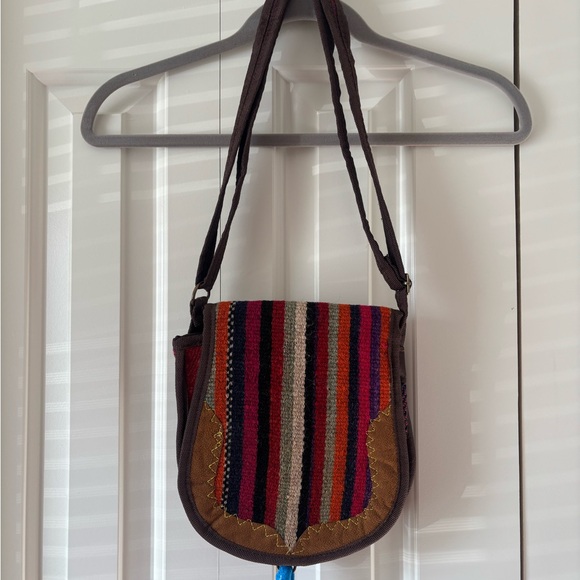 Woven Multicolor Stripe Crossbody Bag - Boho Shoulder Bag - Picture 4 of 10